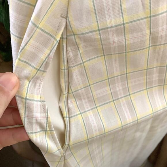 GU (Uniqlo) x Rokh Smocking Camisole Dress in Cream Plaid - Picture 11 of 16